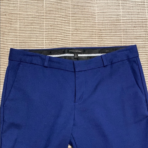 Banana Republic Blue Crop Dress Pants Tailored Fit - Picture 4 of 8